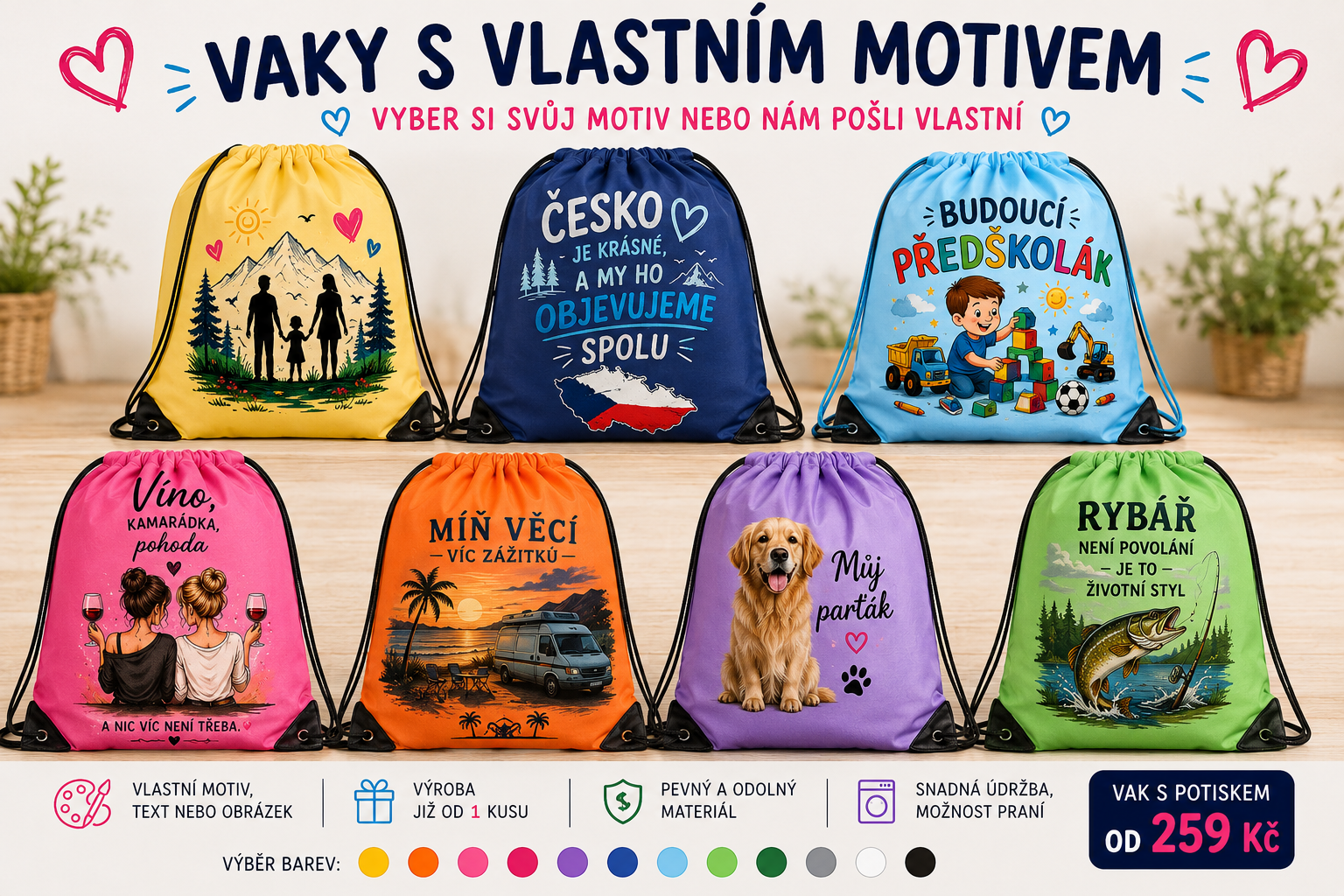 Vaky s potiskem Mix