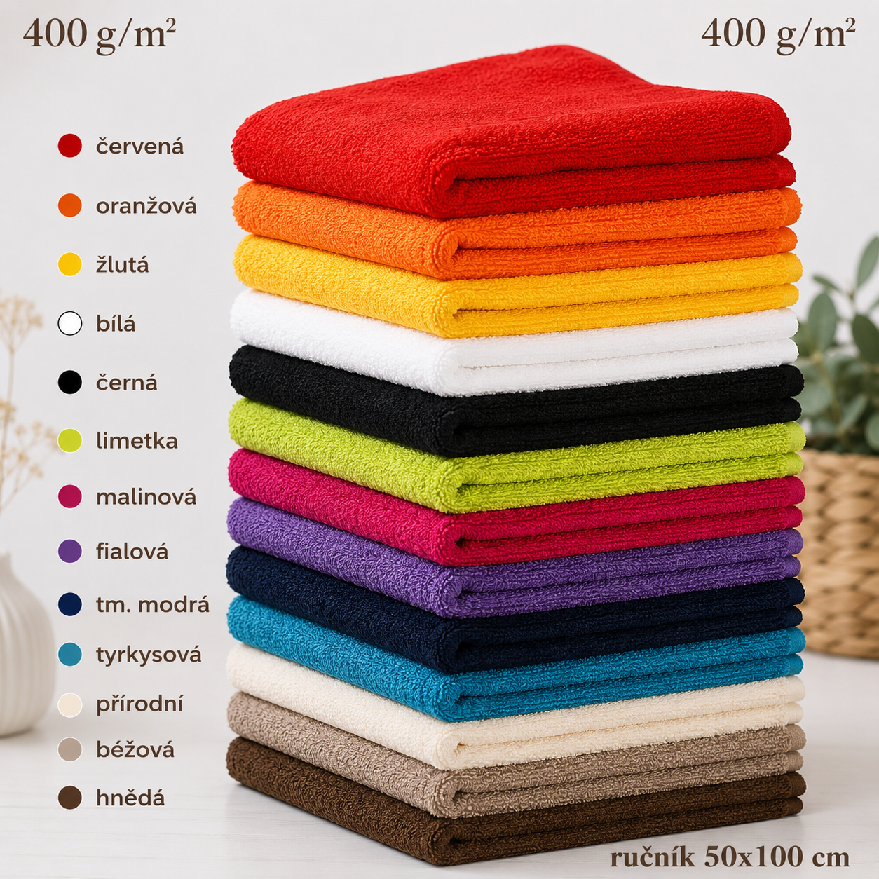 Froté vzorník barev (400 g/m²)
